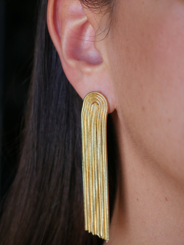 earrings, gold earrings, gold plated earrings, big earrings, long earrings, fringe tassel earrings, statement earrings, birthday gifts, anniversary gifts, big earrings, gold jewelry, gold plated jewelry, gold accessories, fashion jewelry, party earrings, earrings for special occasion, gold plated jewelry, designer jewelry, fashion jewelry, dangly earrings, gold statement earrings, gold accessories, trending jewelry , kesley jewelry