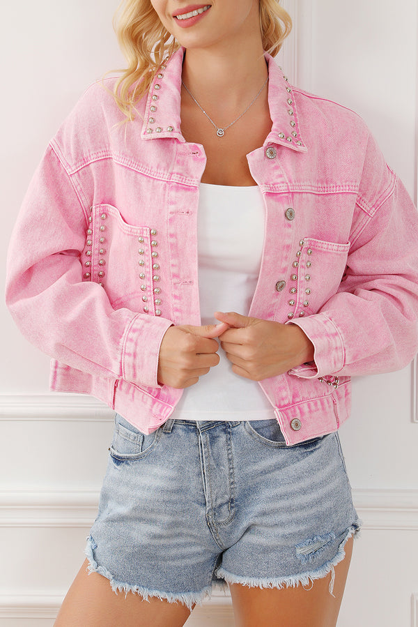 jackets, pink jackets, jean jackets, pink jean jackets, pink denim jackets, denim jackets, casual jackets, light jackets