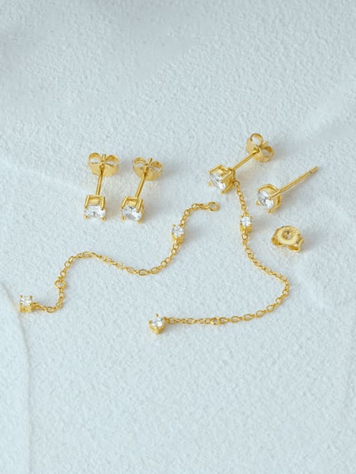 earrings, gold earrings, nice earrings, earrings with chain, double stud earrings with chain, cool jewelry, cartilage earrings, dangle stud earrings, dangly earrings, womens jewelry, womens earrings, birthday gifts, fashion jewelry, nickel free earrings, hypoallergenic earrings, jewelry websites, gold earrings, gold plated earrings, sterling silver jewelry, gold vermeil, trending jewelry, earring ideas, earring sets