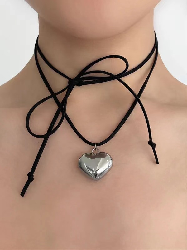 necklace, necklaces, chokers, black leather chokers, wrap chokers, heart necklaces, heart shape necklaces, valentines gifts, birthday gifts, anniversary gifts, graduation gifts, cute necklaces, fashion jewelry, cool jewelry, tiktok jewelry, womens necklaces, New womens necklaces, new womens jewelry, necklace ideas, necklace layering ideas, casual necklaces, jewelry outfit ideas, cool jewelry, popular necklaces, fashion accessories, statement necklaces, silver necklace, stainless steel necklaces