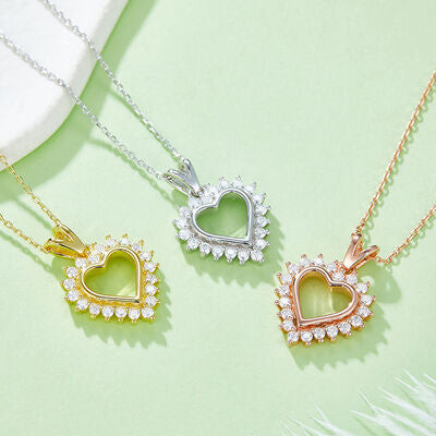 necklaces, silver necklaces, rose necklaces, rose gold necklace, heart pendant