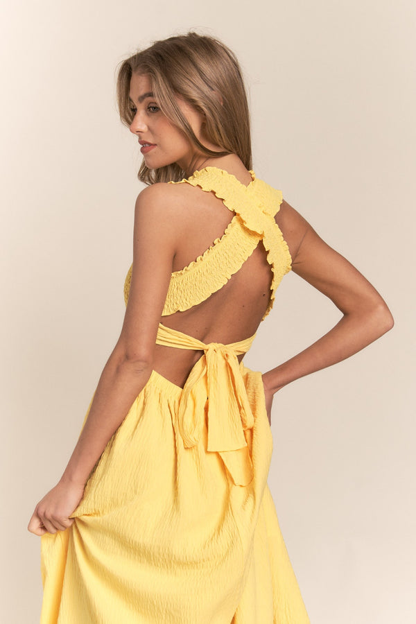 Clothes, dresses, dress, yellow dress, summer dresses, dresses for the spring, spring fashion, nice clothes, comfortable dresses, vacation outfit ideas, vacation dress, vacation clothes, yellow dress, yellow dresses, popular clothes, trending fashion, confortable dresses, maxi dress, long dress, boho fashion, nice day dresses, lunch date outfit ideas, outfit ideas, kesley boutique, tiktok fashion 