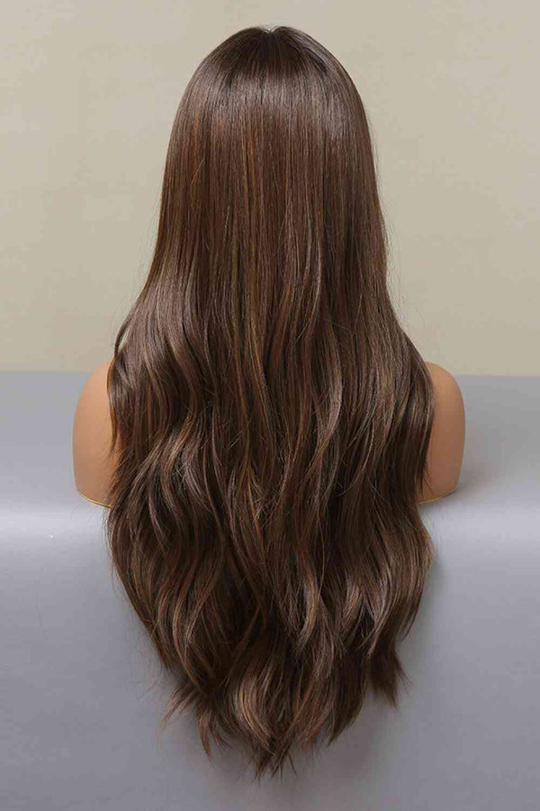 Long Brown Hair Wig, 13*2" Lace Front Wigs Synthetic Long Wave 26" Heat Safe 150% Density