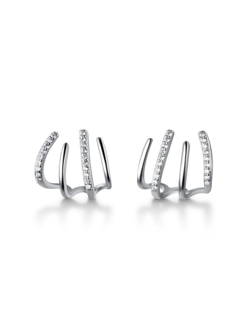 claw earrings with rhinestone diamond cz cubic zirconia wateproof unique trending earrings for men and woman trending on instagram and tiktok influencer brands. jewelry store unique trending. Miami, brickell shopping . designer inspired earrings. Earrings make it look like more than one piercing.  stud earrings white gold unique earrings .925 sterling silver Kesley Boutique