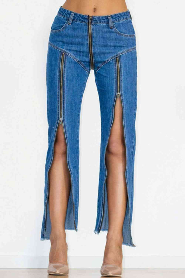 jeans, nice jeans, jeans with zippers, jeans with center zippers, wide leg jeans, cool clothes, cool jeans, hot girl fashion, sexy clothes, low rise jeans, y2k fashion, designer jeans, outfit ideas, tiktok fashion, fashion 2024, fashion 2025, ready to wear fashion, streetwear fashion, vacation outfit ideas, festival fashion,  new designer clothing, kesley boutique, cotton fashion, breathable jeans, good quality jeans 