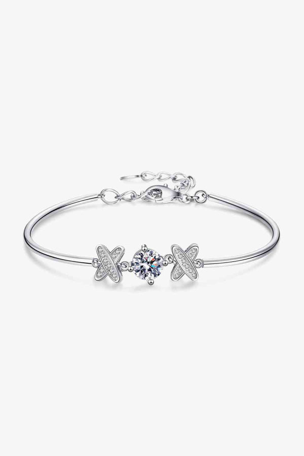Love Bracelet 1 Carat Moissanite XOXO Message Fine Jewelry