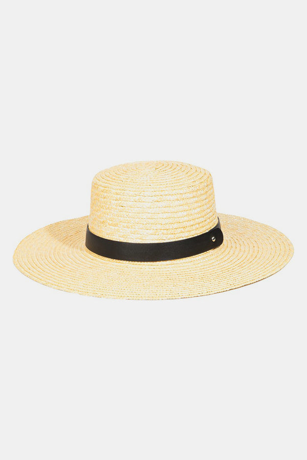 Women's Flat Brim Straw Weave Hat Summer Hats