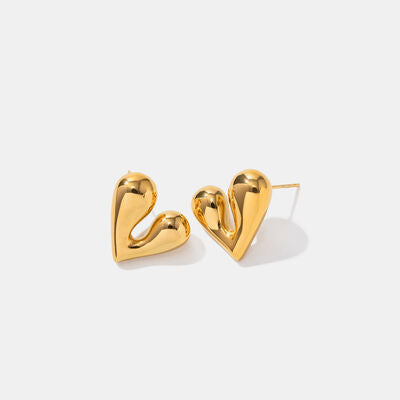 earrings, heart earrings, heart shaped earrings, gold earrings, gold stud earrings, gold studs, earring ideas, nice earrings, nice jewelry, cute earrings,  jewelry, accessories, fashion jewelry, gold jewelry, gold earrings, popular jewelry store, popular jewelry website, jewelry in Miami