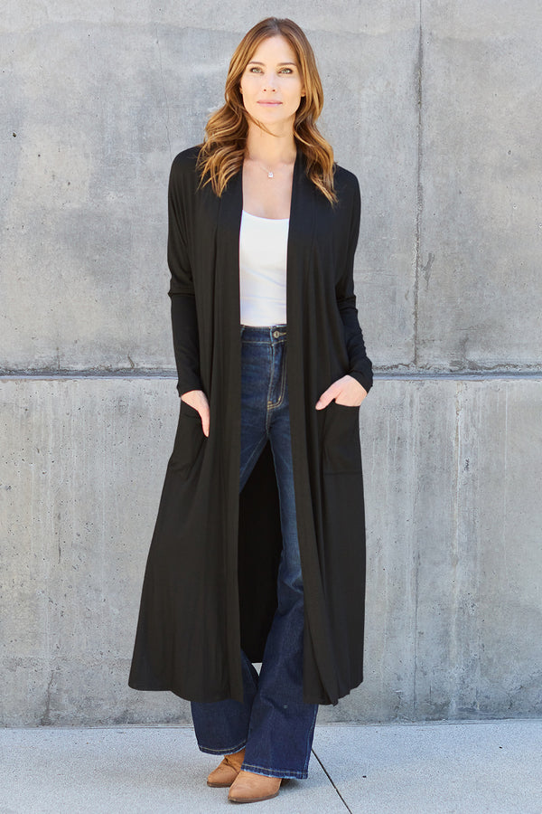 black cardigan with pockets, long cardigans, long sweaters  