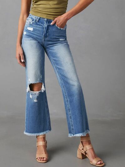 bottom, bottoms, pants, jeans, distressed jeans, ripped jeans, flare jeans, light blue jeans, Women’s fashion, women’s clothing, cute clothes, women’s clothes, comfortable women’s clothing, outfit ideas