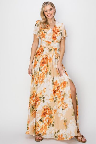floral dresses, cute dress, maxi dresses, short sleeve maxi dresses, baby shower dress, birthday party outfit ideas, cute clothes, nice dresses, USA fashion websites, fashion websites, nice womens clothing, nice dresses, nice womens fashion, dress with slit, dress with flower print, summer dresses, vacation dress, dresses for the spring