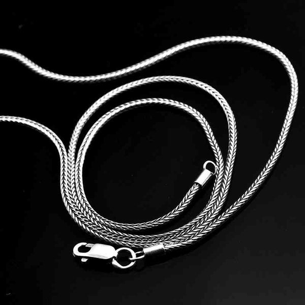 Silver Chain, 925 Sterling Silver Necklace, 19.7" Snake Chain