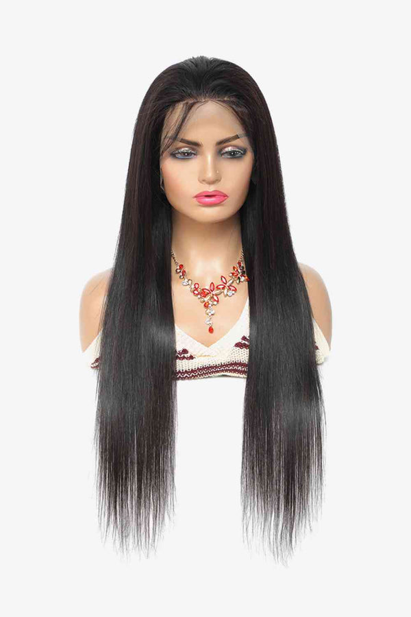 Black Human Hair Wig, Straight Hair Wig,  18" 13x4 Lace Front Wigs Virgin Hair Natural Color 150% Density