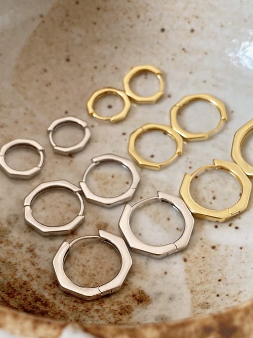 Octagon Hex and Nut Small Hoop Earrings for men and women that wont tarnish or turn green gold plated .925 sterling silver waterproof for sensitive ears huggies jewelry store in Miami, shopping in Brickell, Kesley Boutique Best Jewelry Store Popular instagram brands gift ideas cool earrings dainty simple earrings