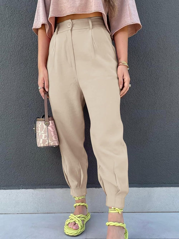 High Waisted Cropped Trouser Pants for Ladies  Dress Pants