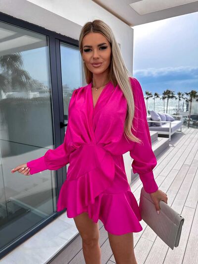 hot pink dress, satin dresses, party dress, evening dress, going out dresses, nice dresses, casual dresses, sexy dress, classy dresses, ruffle dress, pink dress, lunch date outfit ideas, fashion 2024, fashion 2025, tiktok fashion, nice clothes, kesley boutique, vacation dress, dresses for the spring, summer dresses, nice day party dresses, nice clothes, cute dresses, new womens fashion