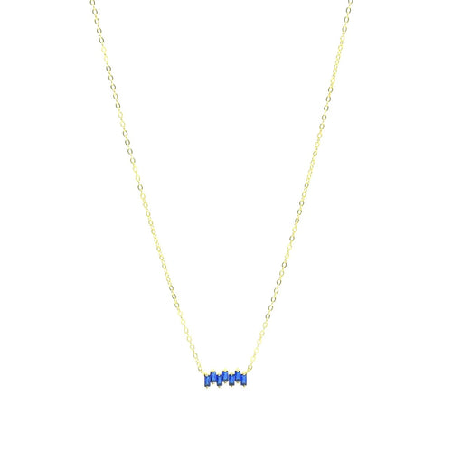 Sapphire blue necklace gold plated sterling silver .925 waterproof dainty necklace. popular trending necklace . Influencer brands, everyday necklaces trending on tiktok and instagram shops. everyday necklaces. Gift ideas. influencer fashion. accessories to wear for work. Top necklaces for 2023. Top jewelry store. gold plated necklaces. Kesley Boutique