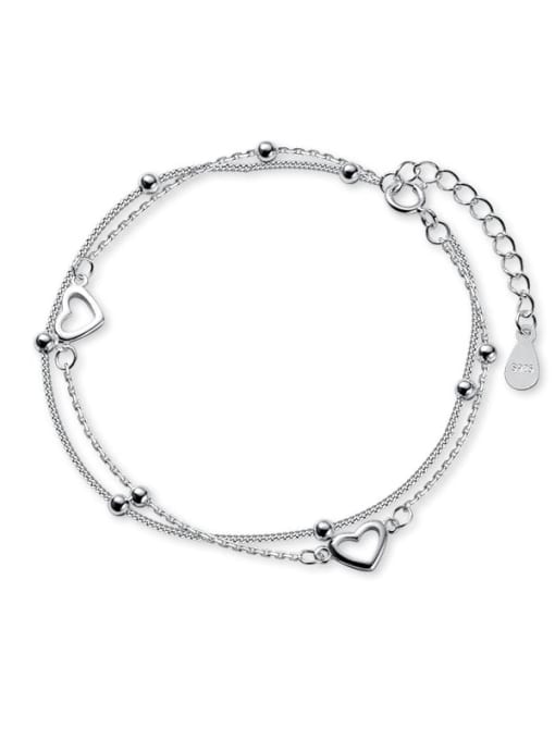 bracelets, hearts, two in one double bracelet, multi strand bracelet, luxury designer waterproof dainty bracelets, jewelry store in Miami brickell, Kesleyboutique