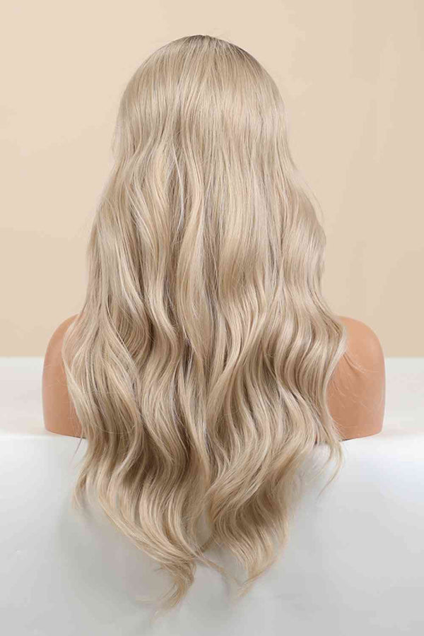 Blonde Wig, Wavy Hair Wig, 13*2" Wave Lace Front Synthetic Wigs in Gold 26" Long 150% Density