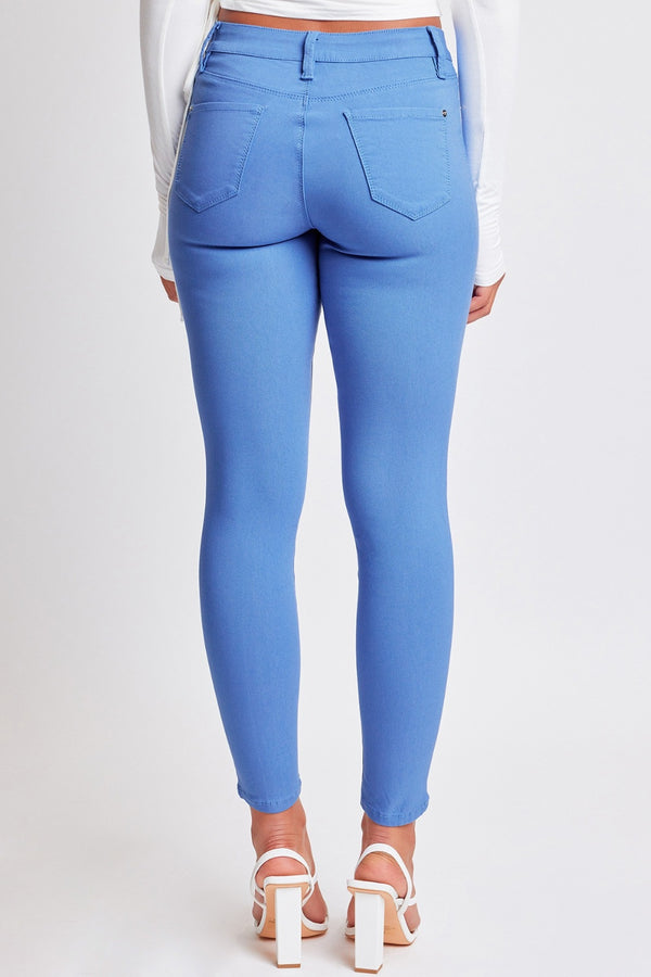 Mid-Rise Skinny Pants Hyperstretch Baby Blue Tight Skinny Jeans Petite and Plus Size Pants Fashion