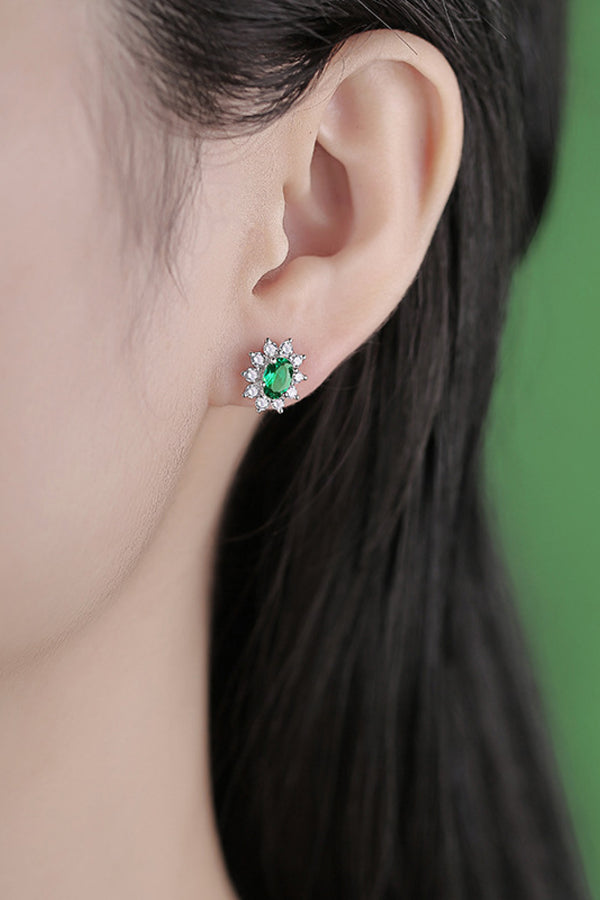 earrings, emerald, emerald stud earrings, lab grown emerald earrings, nice earrings, fine jewelry, earrings for sensitive ears, kesley boutique, jewelry store in Miami, shopping in Brickell, nice earrings, womens earrings