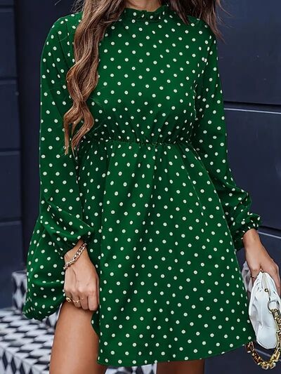 dress, dresses, long sleeve short dress, casual dresses, casual long sleeve dress, trending fashion, casual day dress, cheap dresses, trending fashion, popular dresses, cute dresses, tiktok fashion, casual outfit ideas, polka dot dress, dresses for the spring, casual party dress