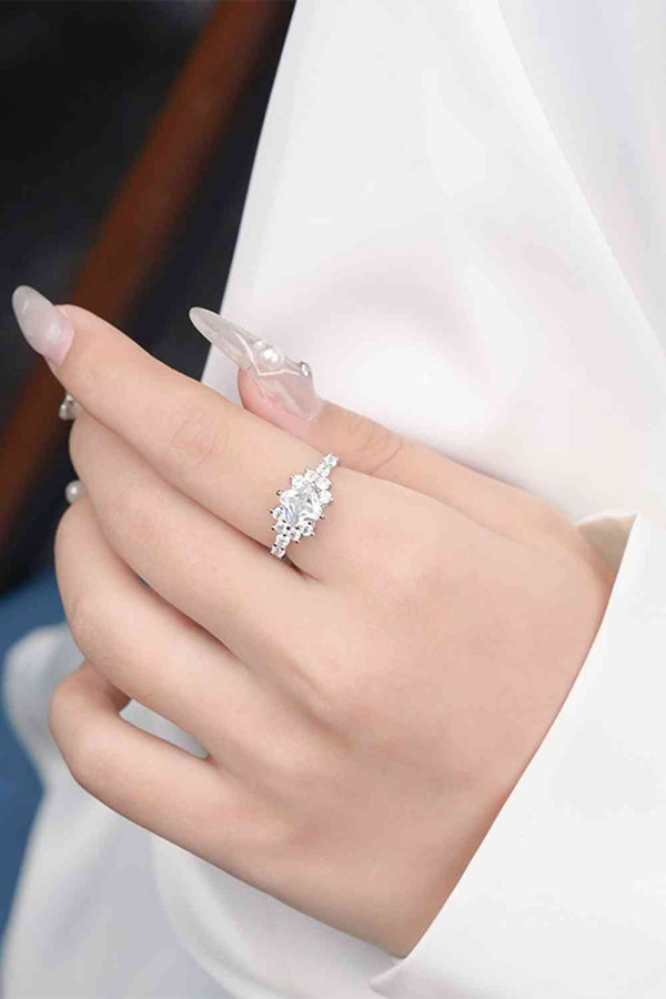 1.38 Carat Moissanite Ring Luxury Fine Jewelry