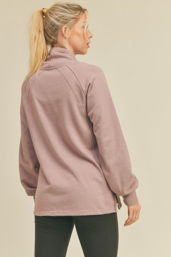 Women's Casual Sweater Drawstring Side Zip Sweatshirt Cotton Sweaters Premium Luxury Fashion Soft Sweaters