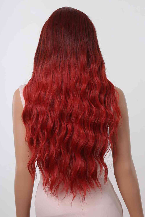 Red Hair Wig, Long Hair Red Wig, 13*1" Full-Machine Wigs Synthetic Long Wave 27"