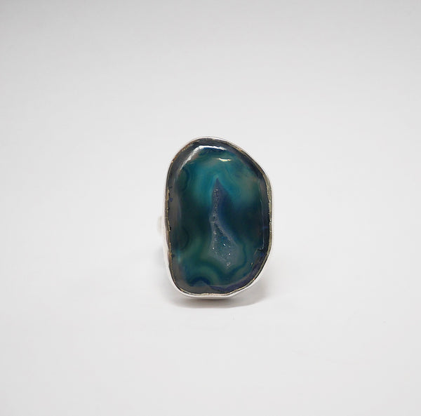 Bahamian Water Agate .925 Sterling Silver Ring