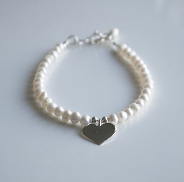 Freshwater Pearl Love Bracelet