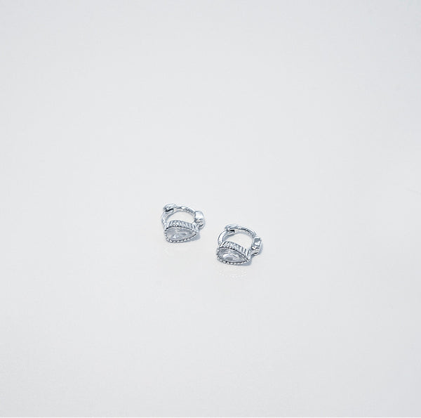 Tiny Hoop Earrings, 925 Sterling Silver Water Drop Sparkle Huggie Hoop Earrings