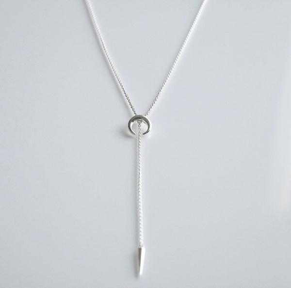 necklaces, silver necklace, 925 sterling silver necklaces, lariat necklaces, y necklaces, waterproof jewelry, fashion jewelry, statement necklaces, white gold necklaces, statement necklaces, birthday gifts, long necklaces, crescent necklaces, moon necklaces, half moon necklace, kesley jewelry, trending accessories, fine jewelry, nice necklaces, cool jewelry