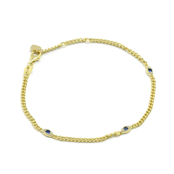 Gold evil eye anklet with diamond cz blue evil eye diamond cz cute anklets, anklets in Brickell Miami, Anklets in Miami, Anklets for birthday gift, vacation jewelry, cruise jewelry, popular jewelry gifts 